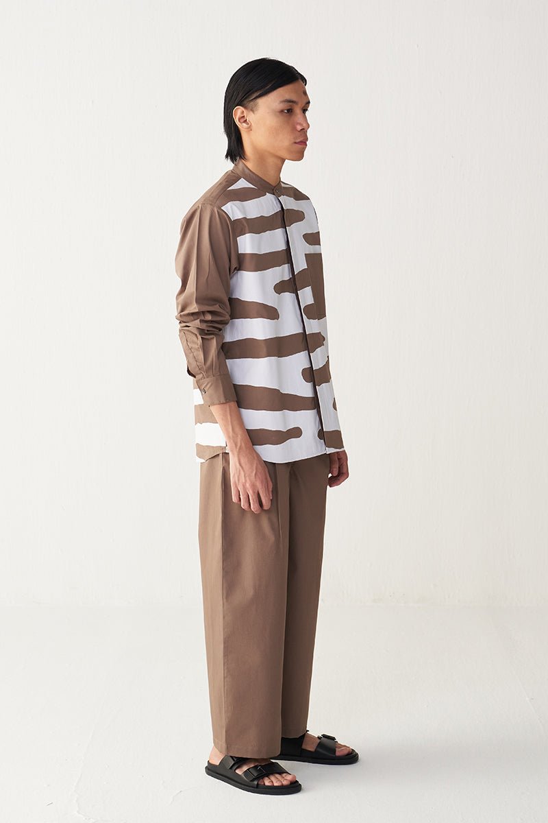 Abstract Appliqué Shirt - Three Clothing