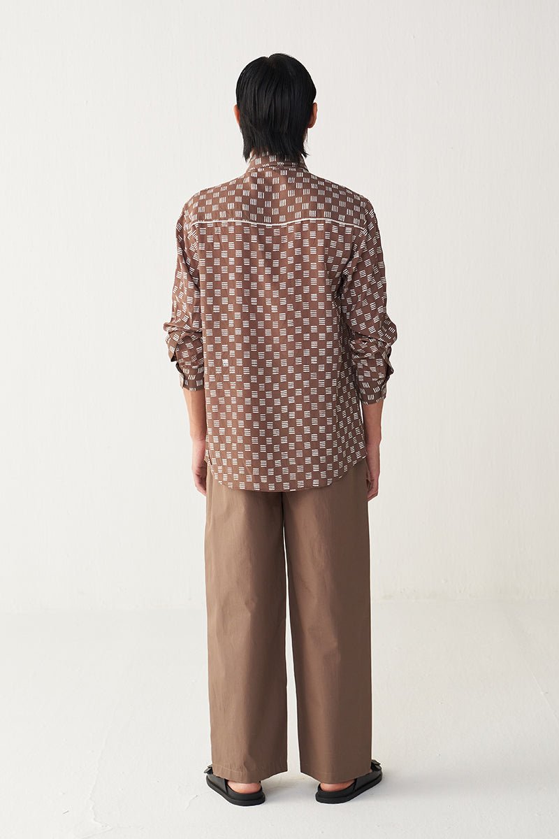 All Over Brick Print Shirt - Three Clothing