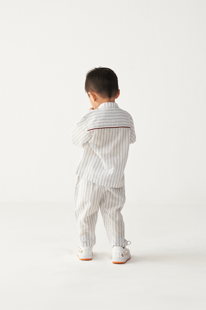 Band Collar Shirt - Three Clothing