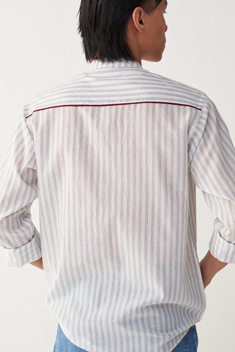 Band Collar Shirt - Three Clothing