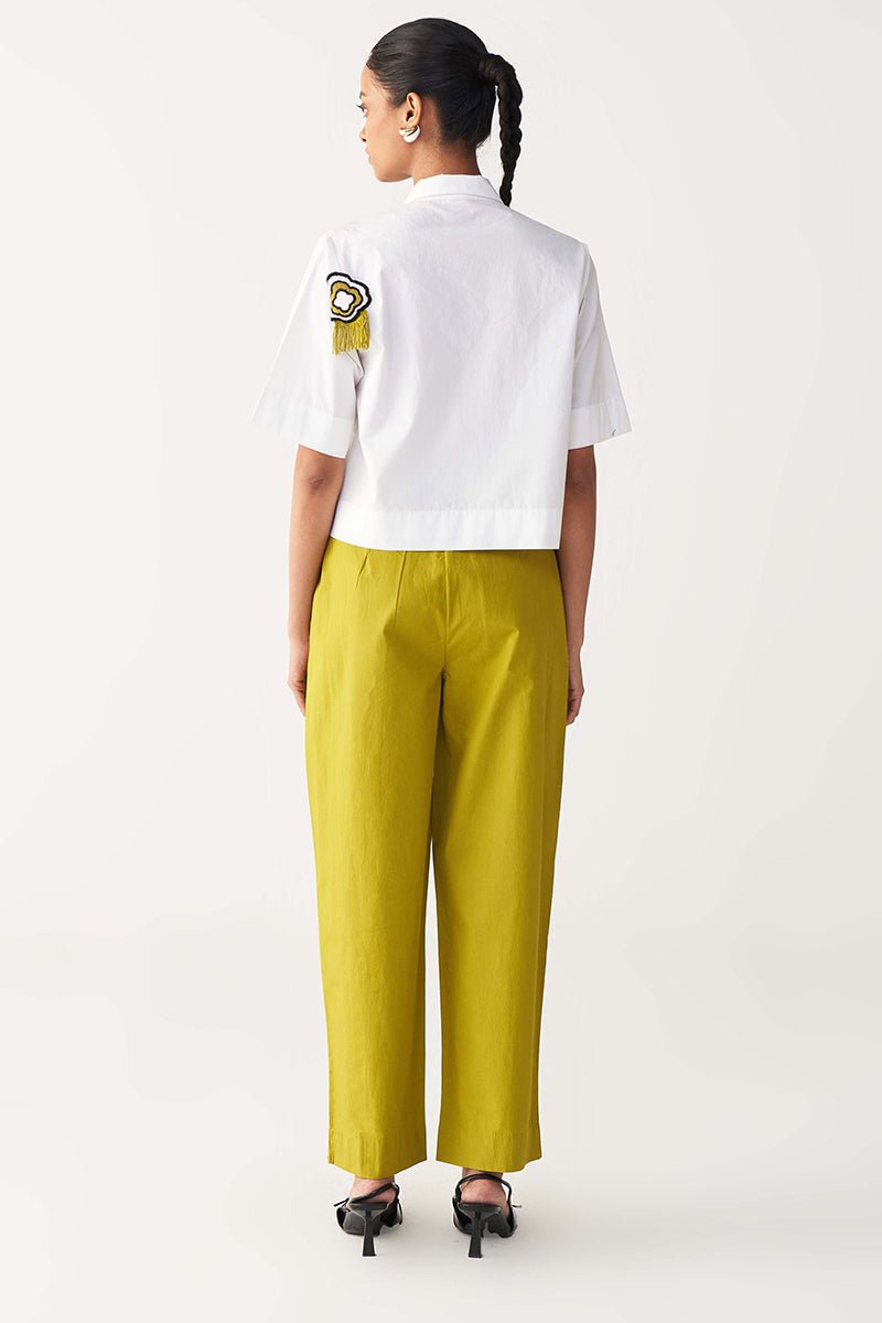 Beaded Crop Fringe Top - Three Clothing