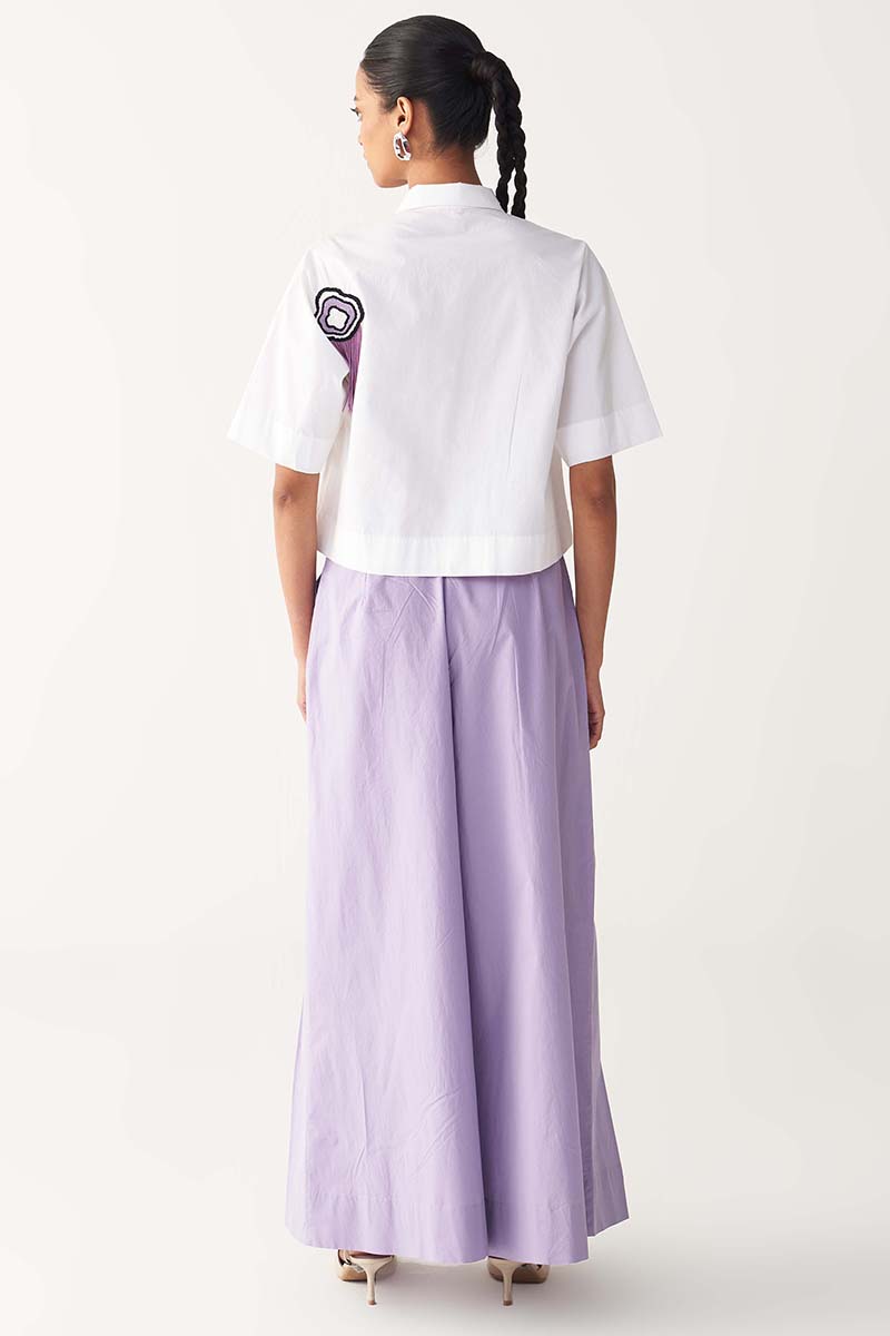 Beaded Crop Fringe Top - Three Clothing