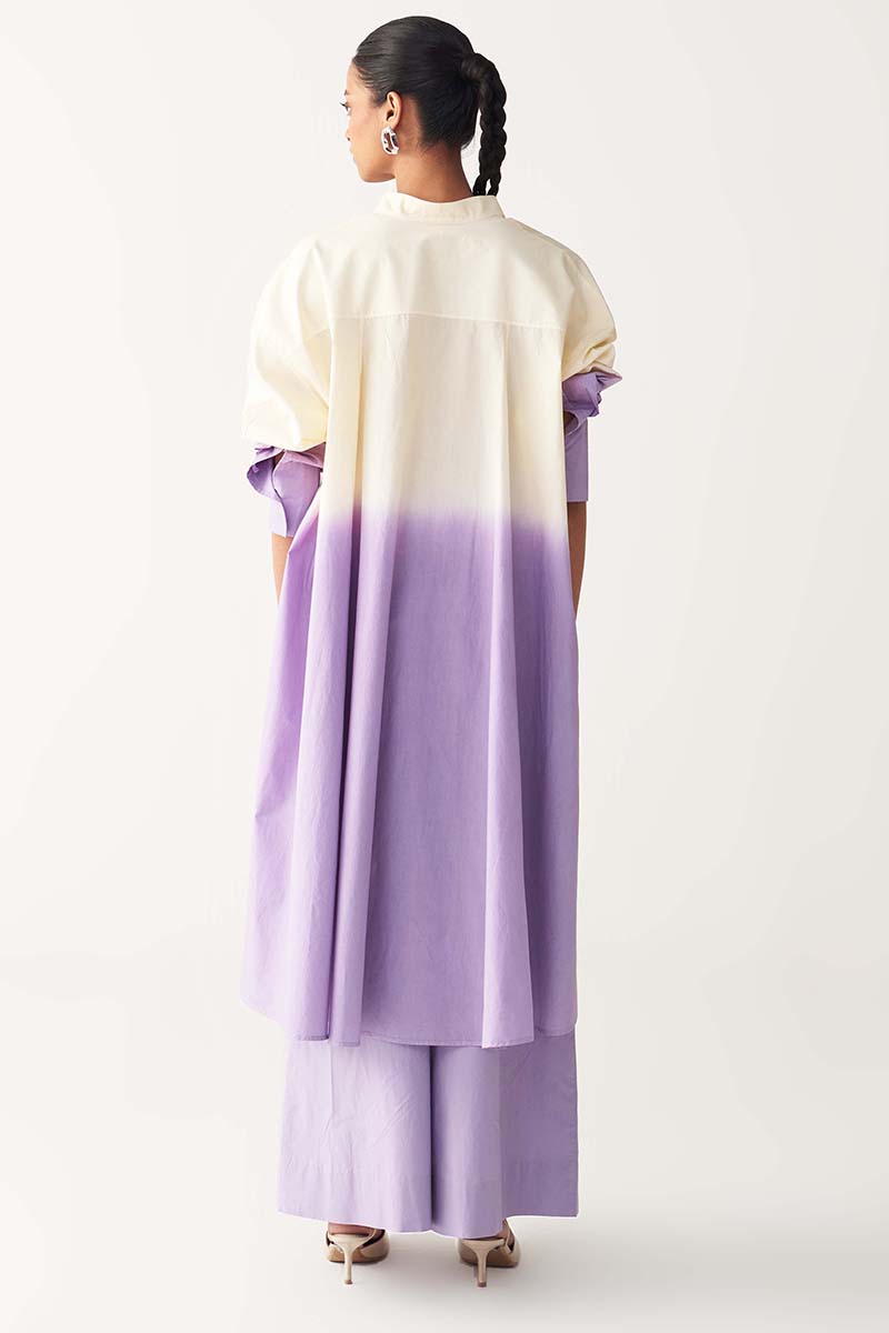 Dip Dye Side Button Tunic - Three Clothing