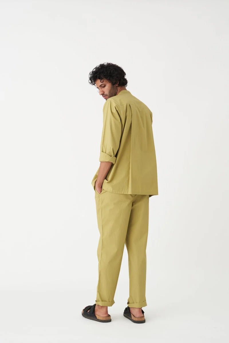 Double Pocket Shirt Co - ord - Moss Green - Three