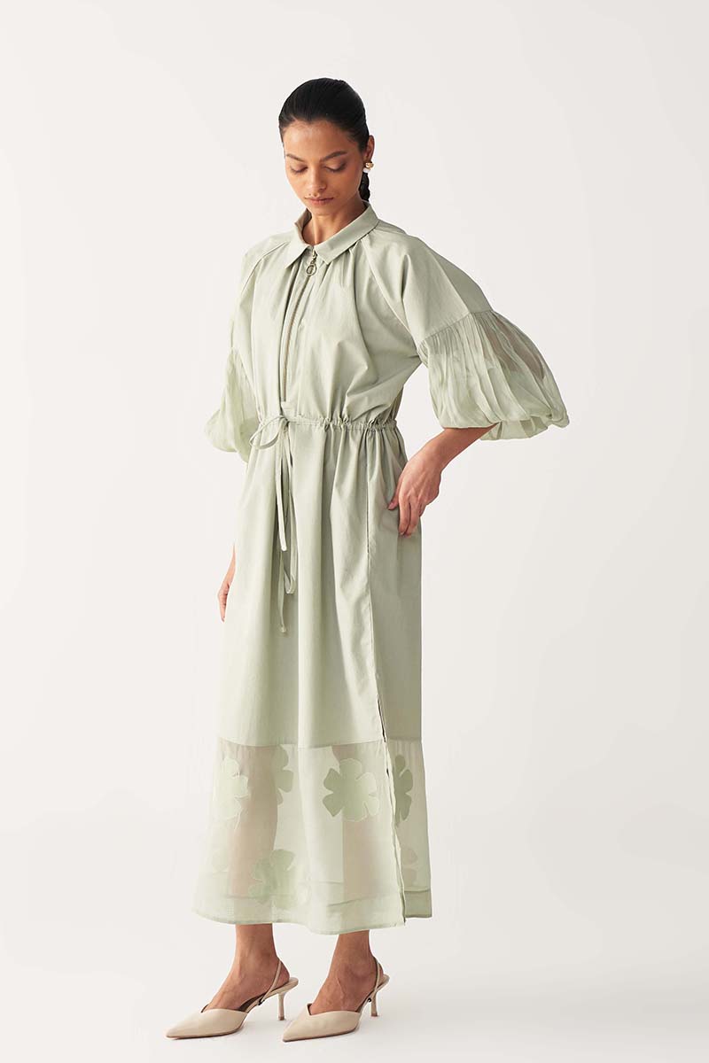 Drawstring Panel Dress - Three Clothing