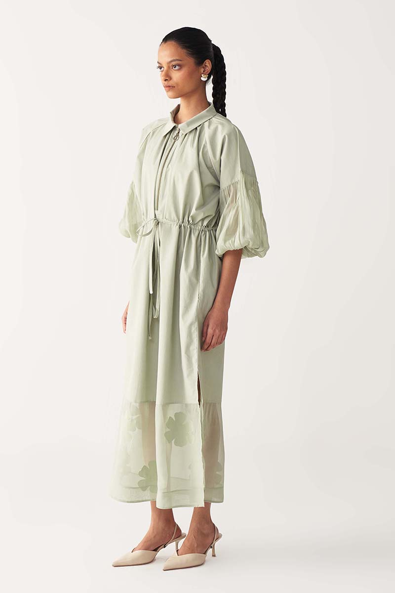 Drawstring Panel Dress - Three Clothing