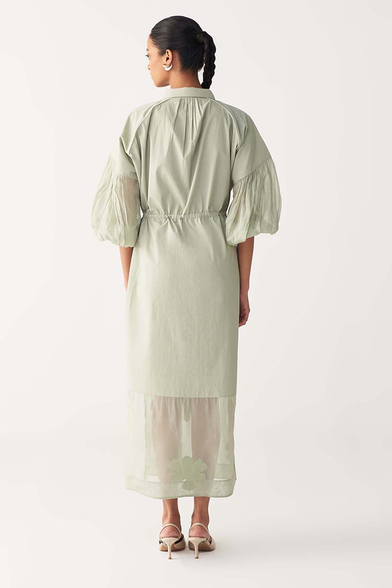Drawstring Panel Dress - Three Clothing