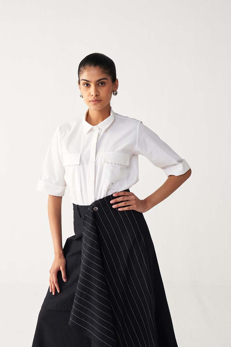 Emb. Handkerchief Skirt Co - Ord - Three Clothing