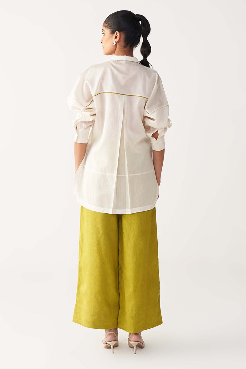 Emb. Patch U Hem Top - Three Clothing