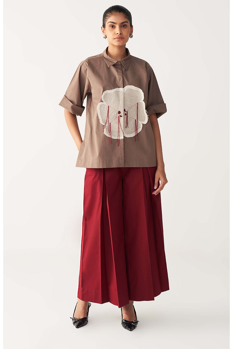 Floral Fringe Shirt Co - Ord - Three Clothing