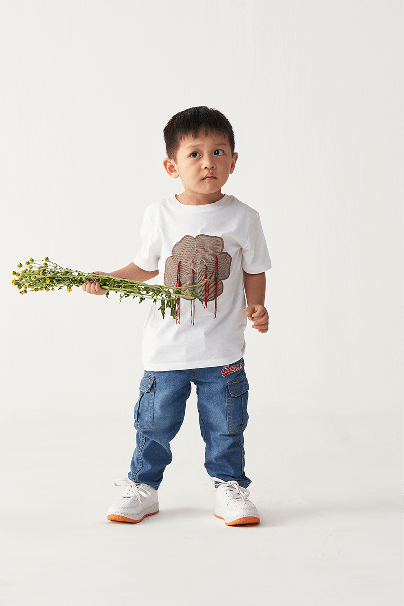 Floral Fringe T-Shirt - Three Clothing
