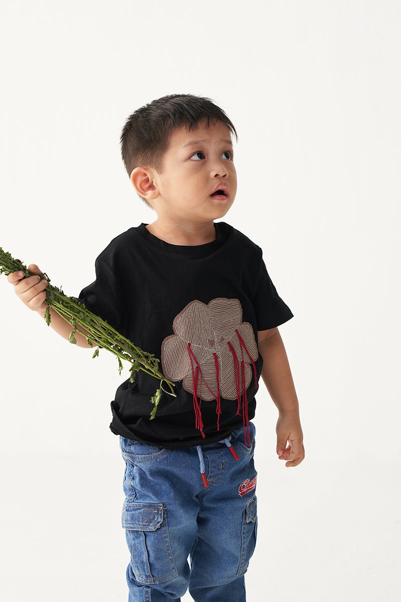 Floral Fringe T-Shirt - Three Clothing