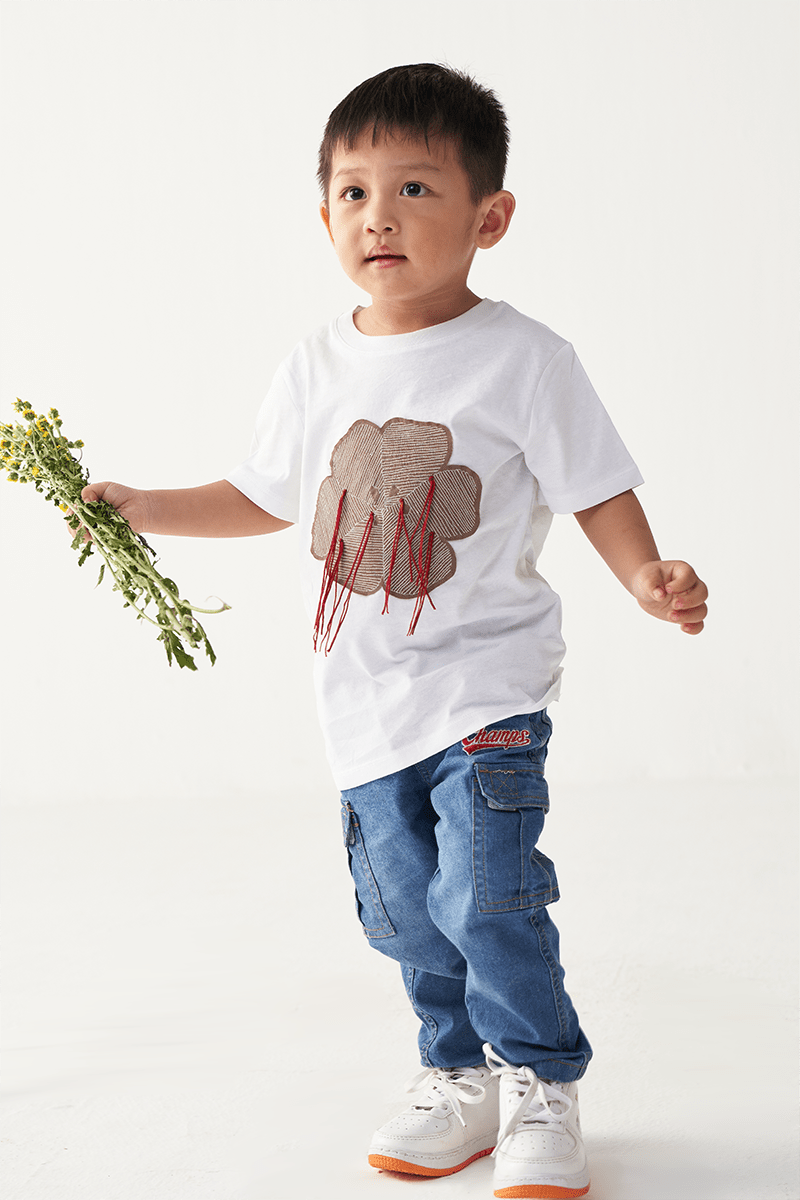 Floral Fringe T-Shirt - Three Clothing