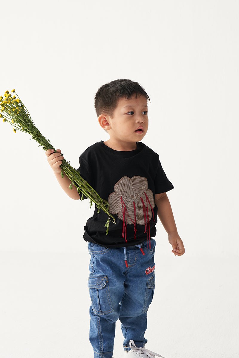 Floral Fringe T-Shirt - Three Clothing