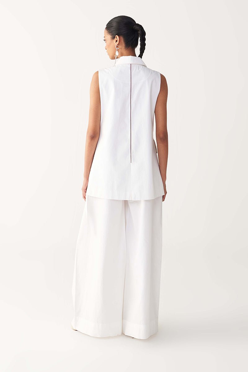 Floral Fringe Waist Coat - Three Clothing
