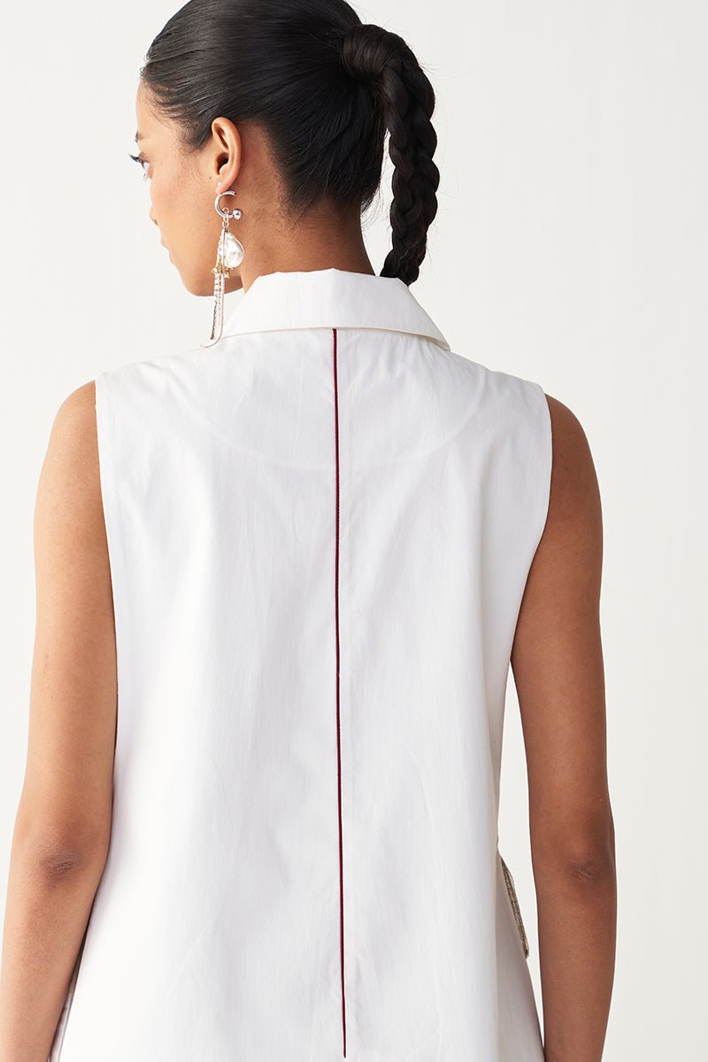 Floral Fringe Waist Coat Co - Ord - Three Clothing