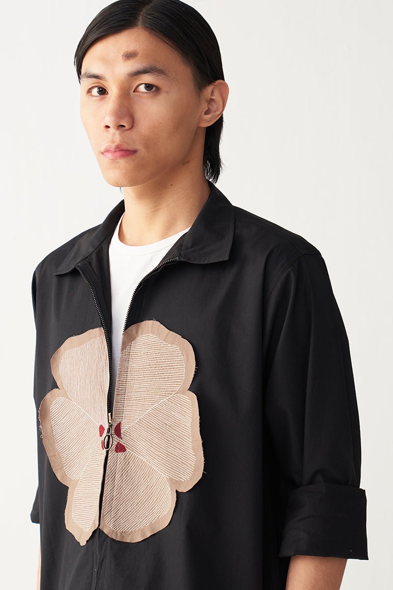 Floral Patch Shacket - Three Clothing