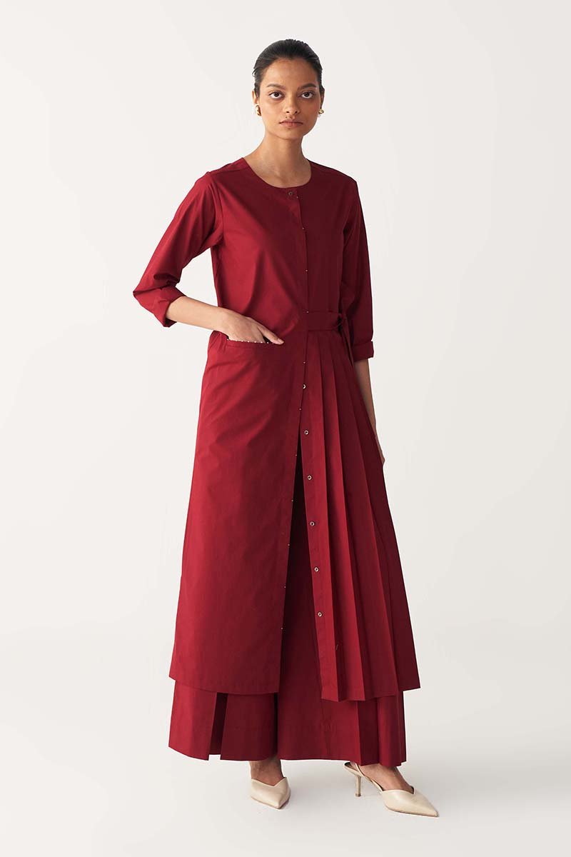 Front Pleat Tunic - Three Clothing