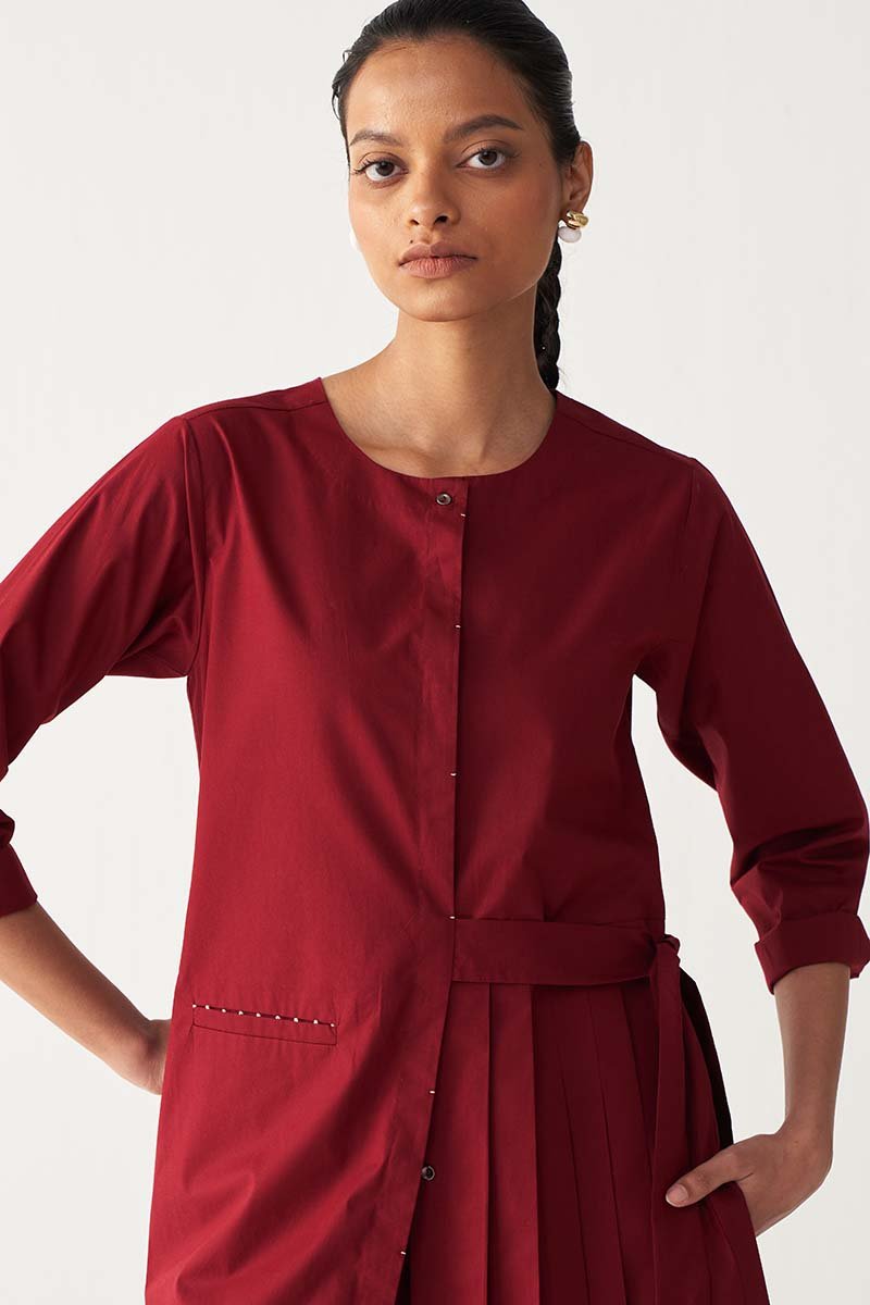 Front Pleat Tunic - Three Clothing