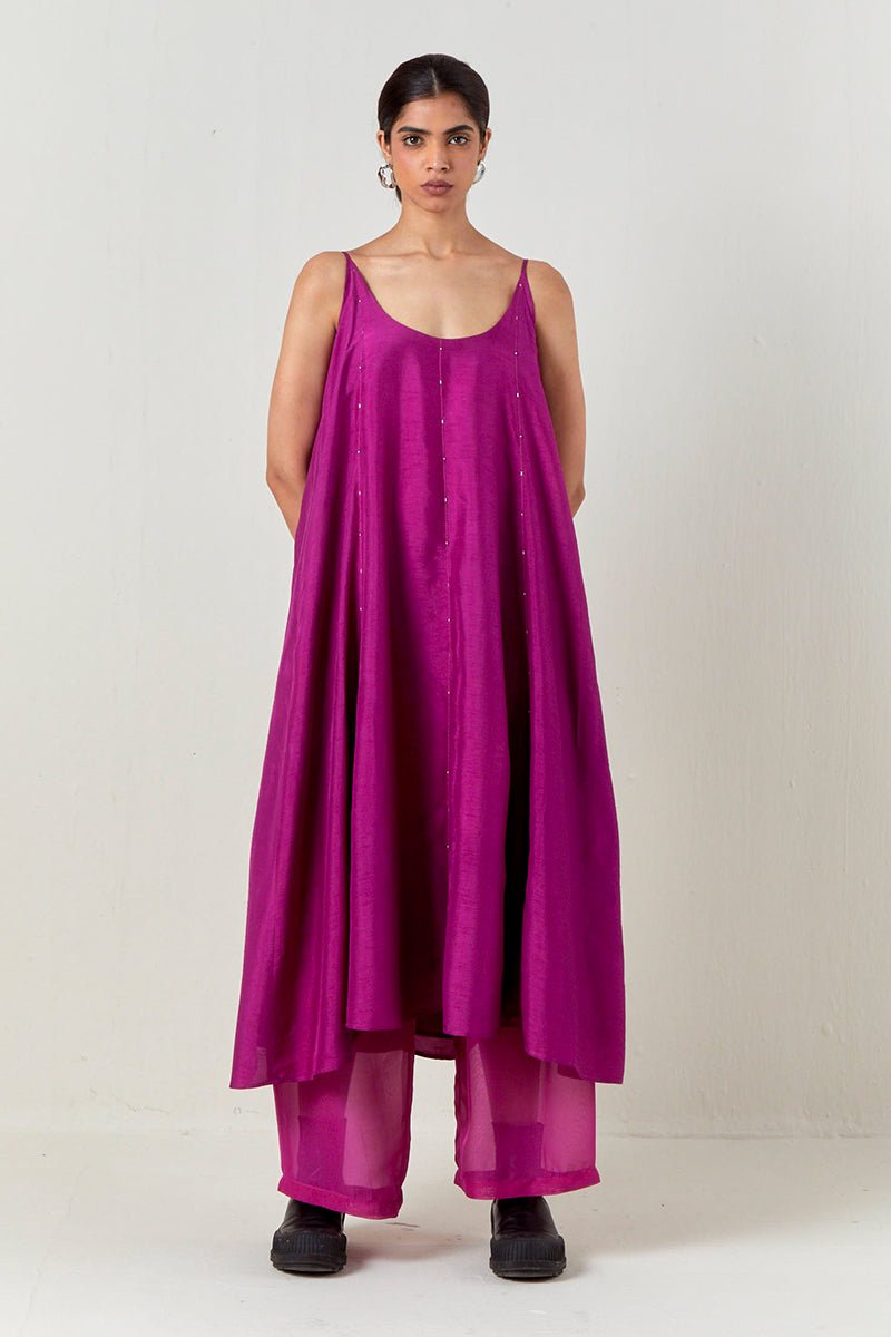 Paneled Embroidered Tunic Co - Ord - Three Clothing