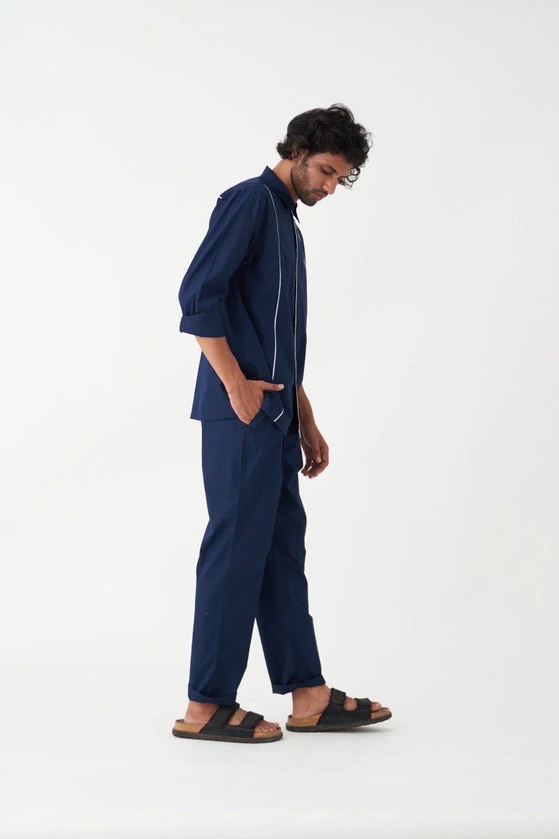 QUILTED YOKE TRENCH OVERLAY - UMBER CHECK - Three