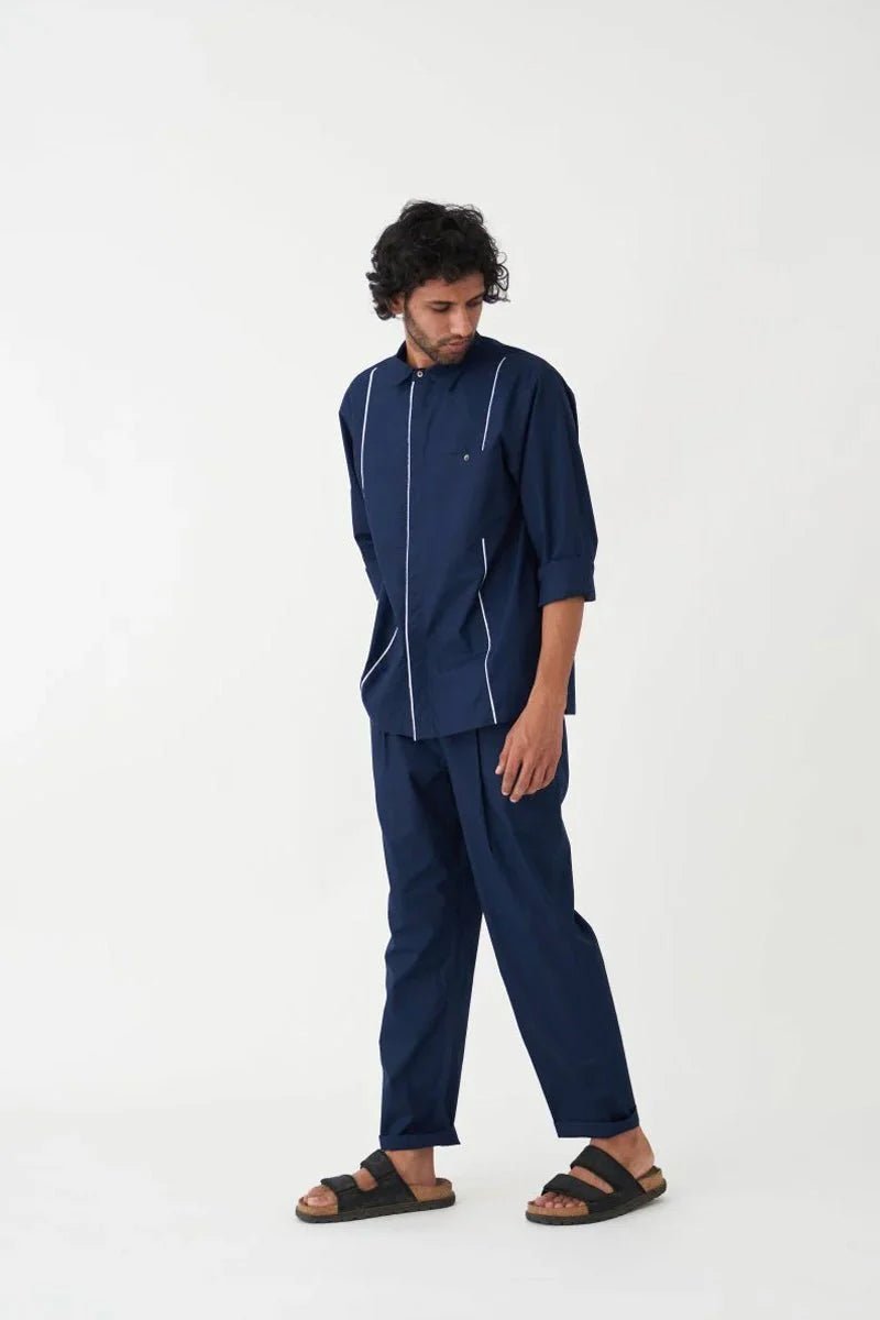 QUILTED YOKE TRENCH OVERLAY - UMBER CHECK - Three