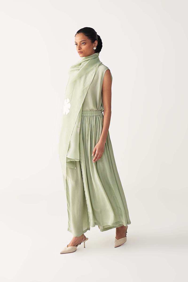 Round Neck Top Co - Ord (Set Of 3) - Three Clothing