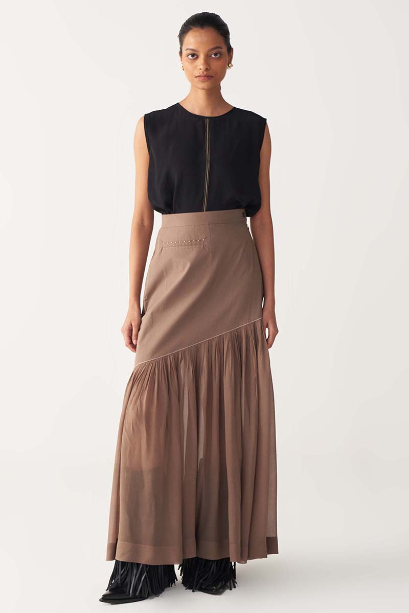 Sheer Panel Skirt Co - Ord - Three Clothing