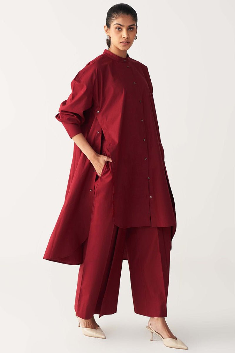 Side Button Tunic Co - Ord - Three Clothing