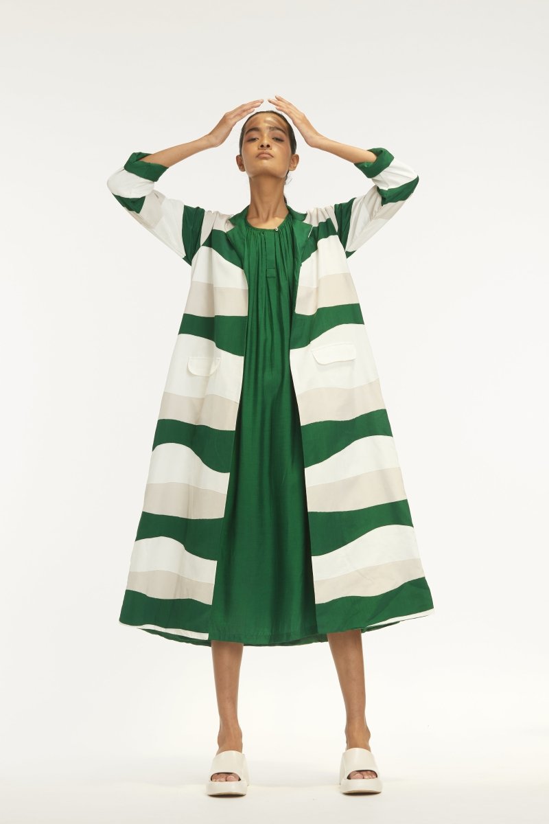 Applique Jacket Emerald Green - Three
