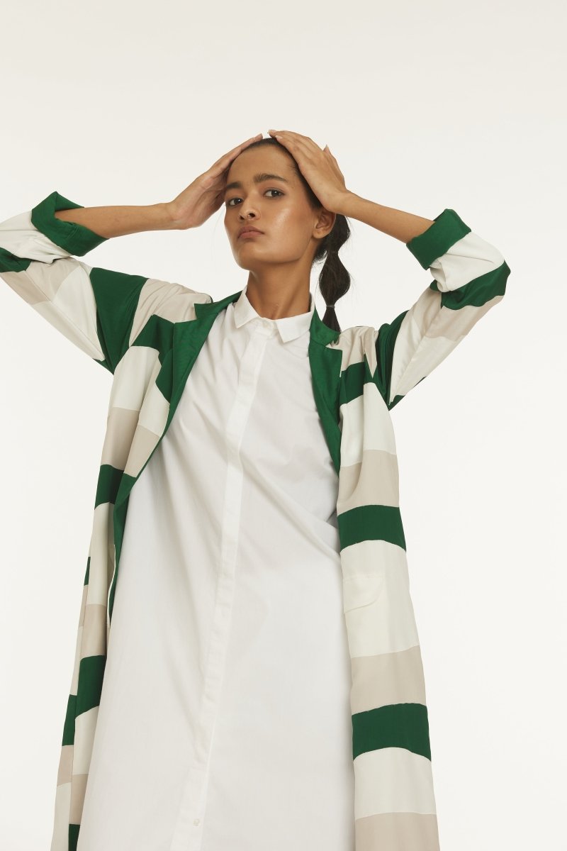 Applique Jacket Emerald Green - Three