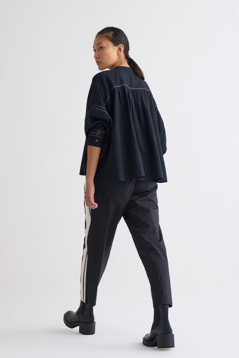 Bat Sleeve Top - Black - Three