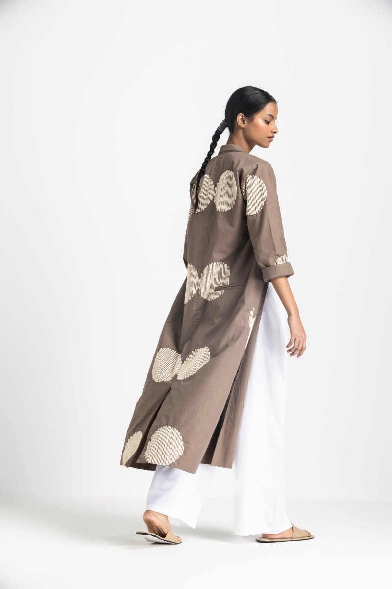 Circle Wave Emb. Jacket Co-ord - Cedar (Set of 3) - Three