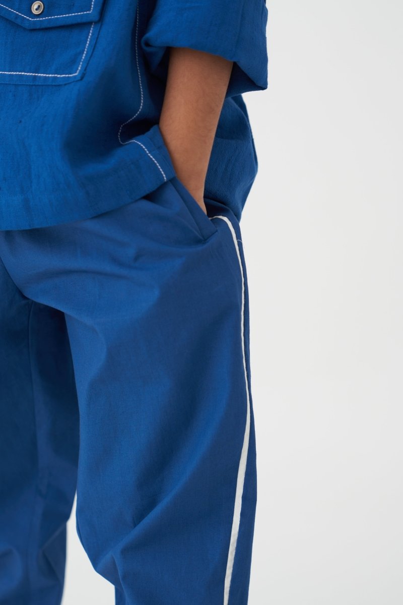 Double Patch Pocket Shirt Co-ord - Electric Blue - Three