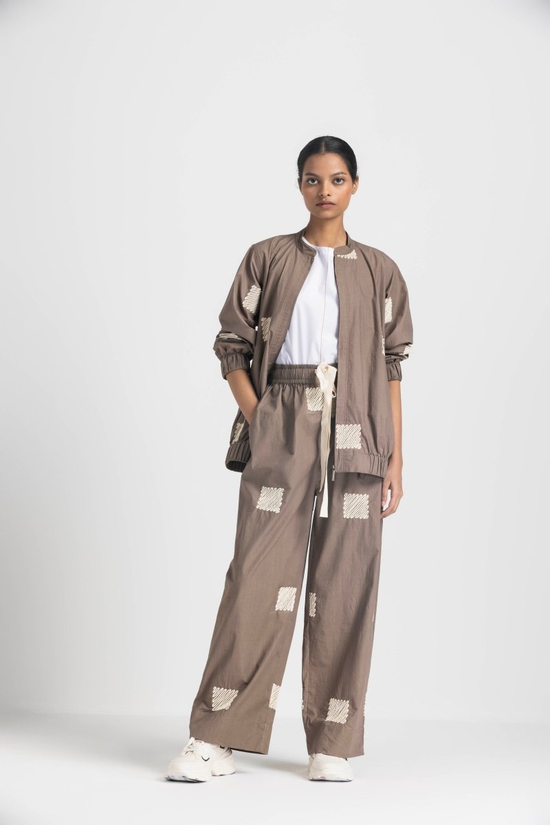 Emb. Bomber Jacket Co-ord - Cedar (Set of 3) - Three