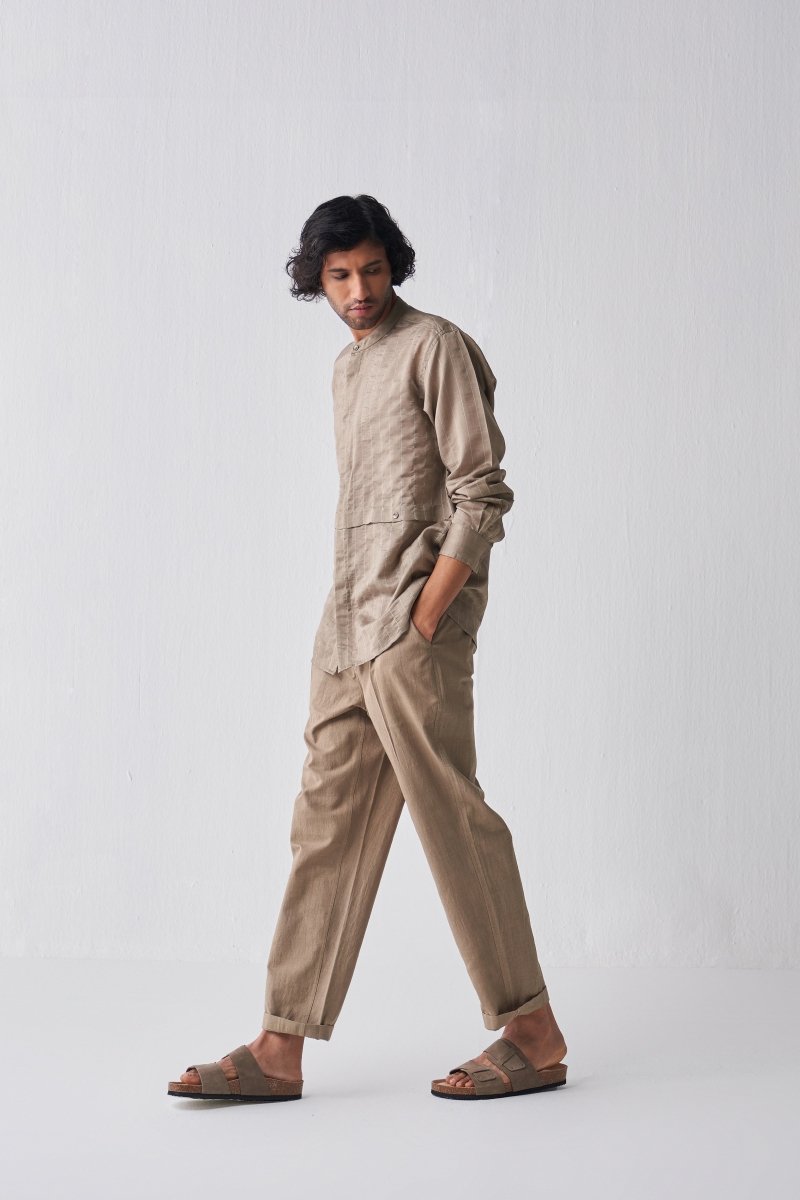 Embroidered Shirt - Sage - Three