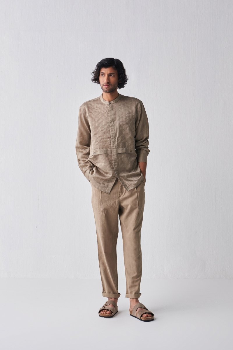 Embroidered Shirt - Sage - Three