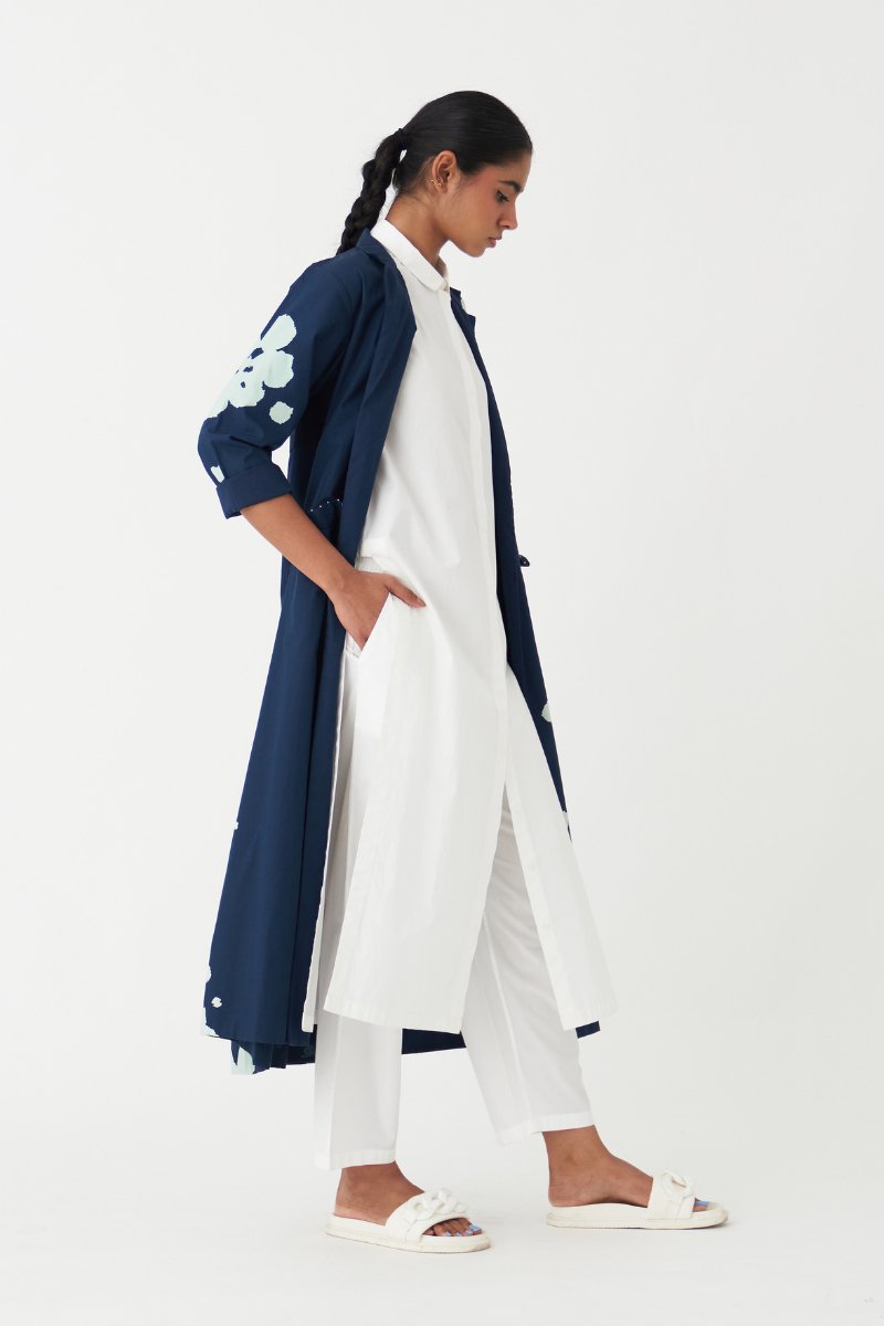 Floral Jacket - Navy - Three