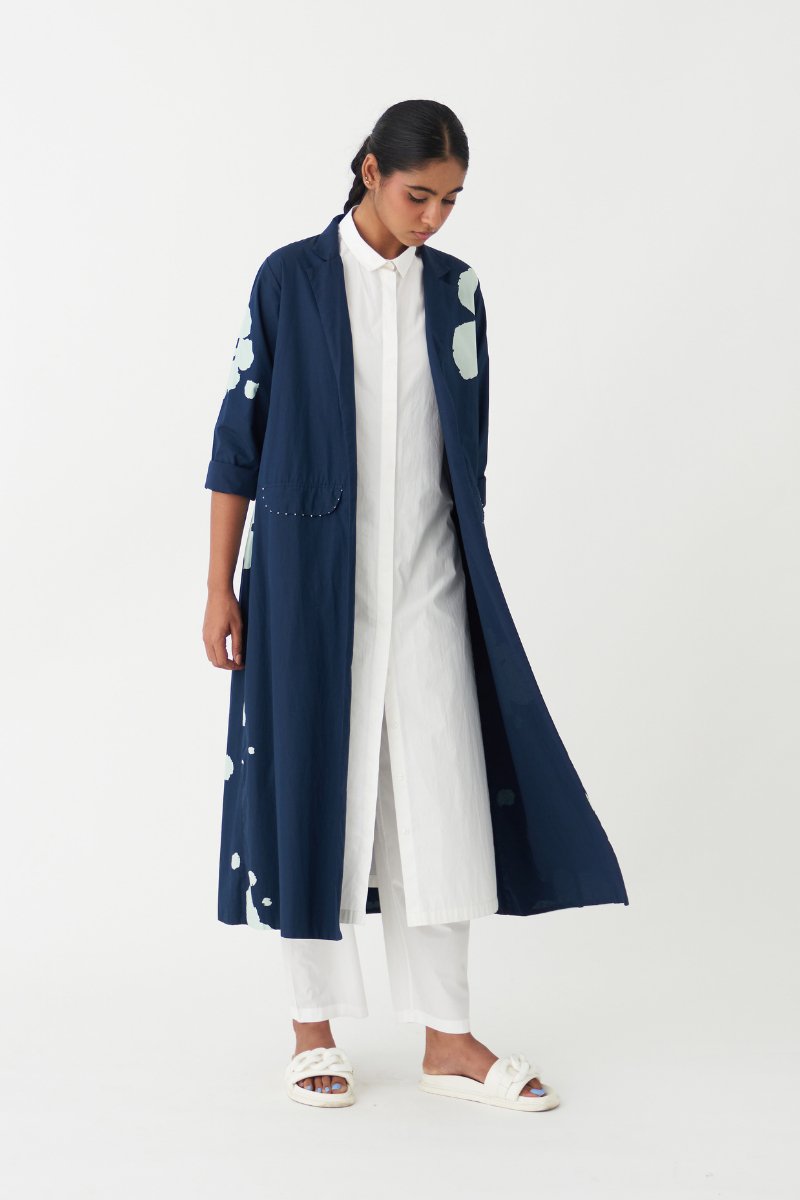Floral Jacket - Navy - Three