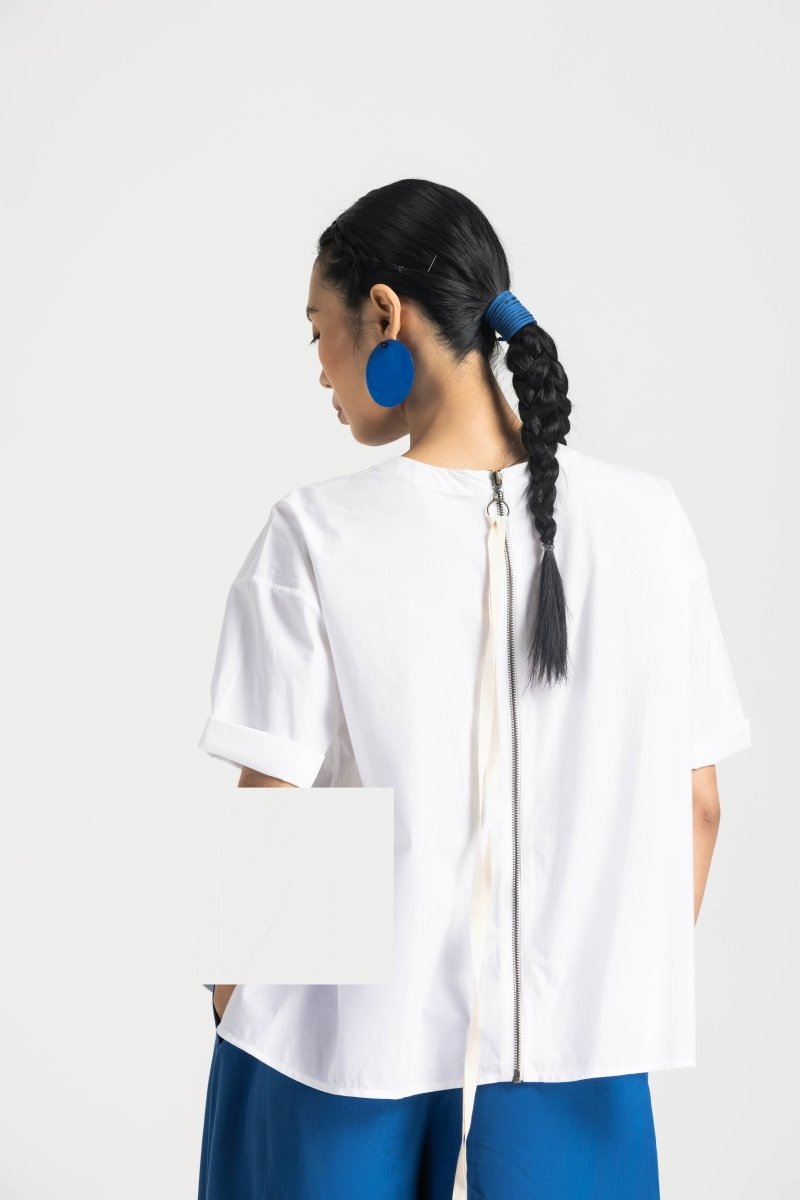 Inverted Box Pleat Bottom - Electric Blue - Three