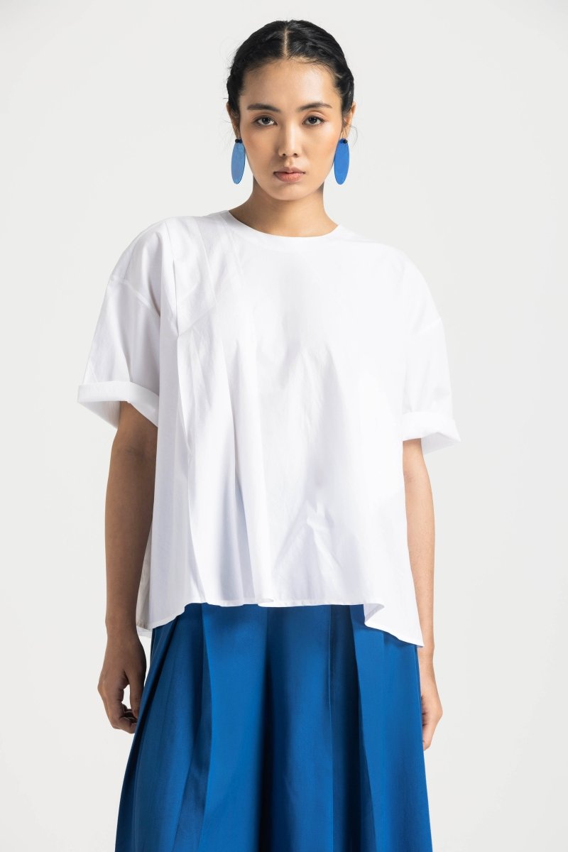 Inverted Box Pleat Bottom - Electric Blue - Three