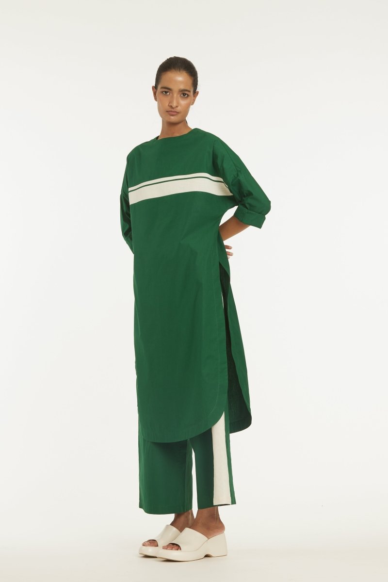 Long Jumper Co-ord Emerald Green - Three