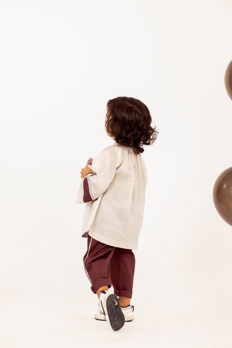 Peasant Top Co-ord- Ash Grey - Three