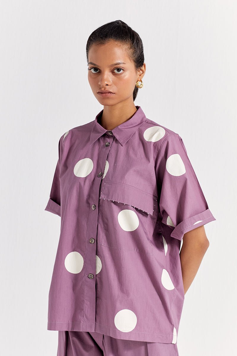 Short Top Co-ord (Set of 2) - Lilac - Three