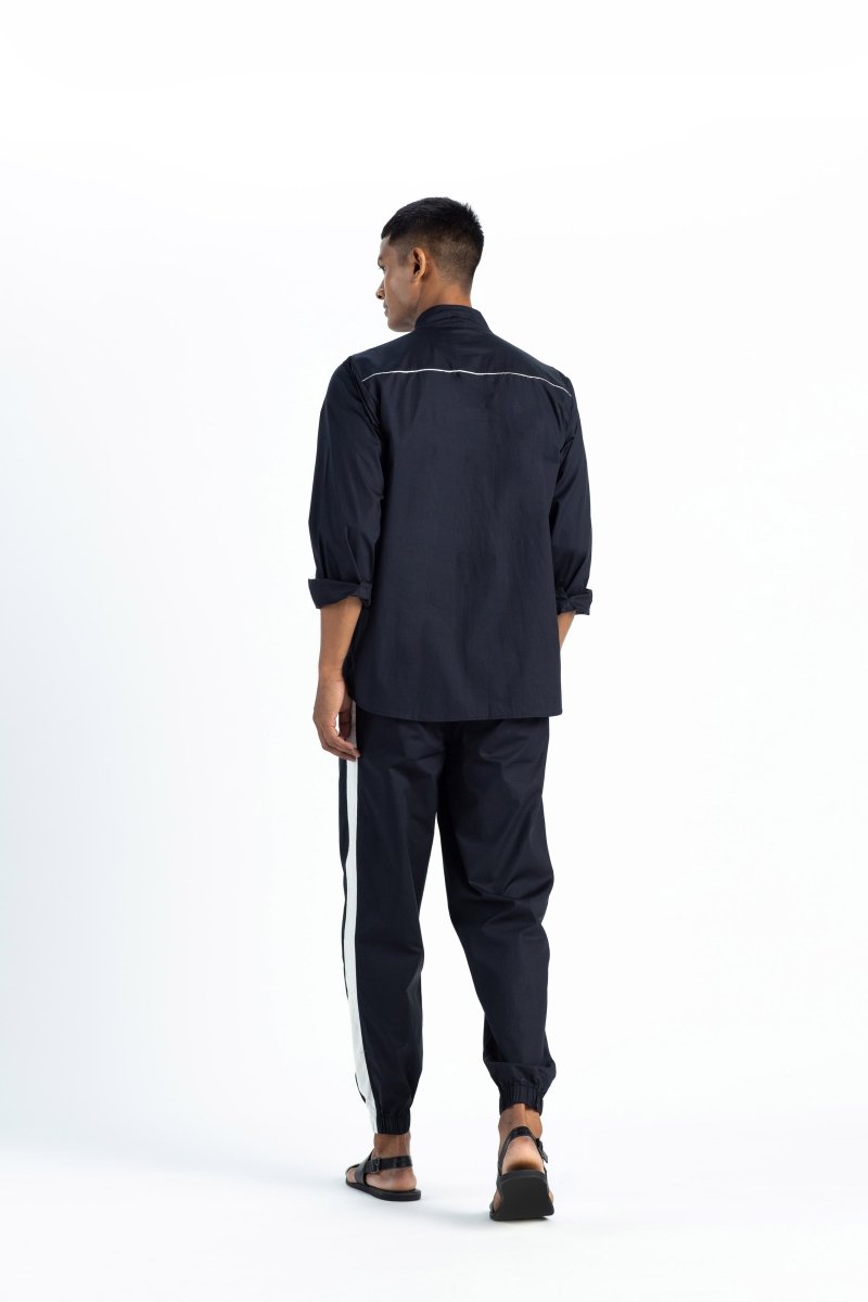 Turtle Neck Shirt- Black - Three