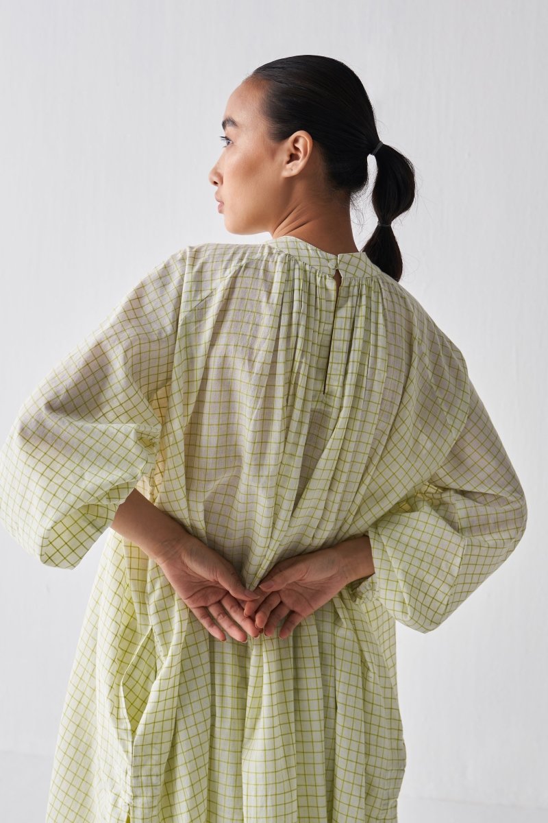 U Hem Tunic Co ord - Lime Check - Three