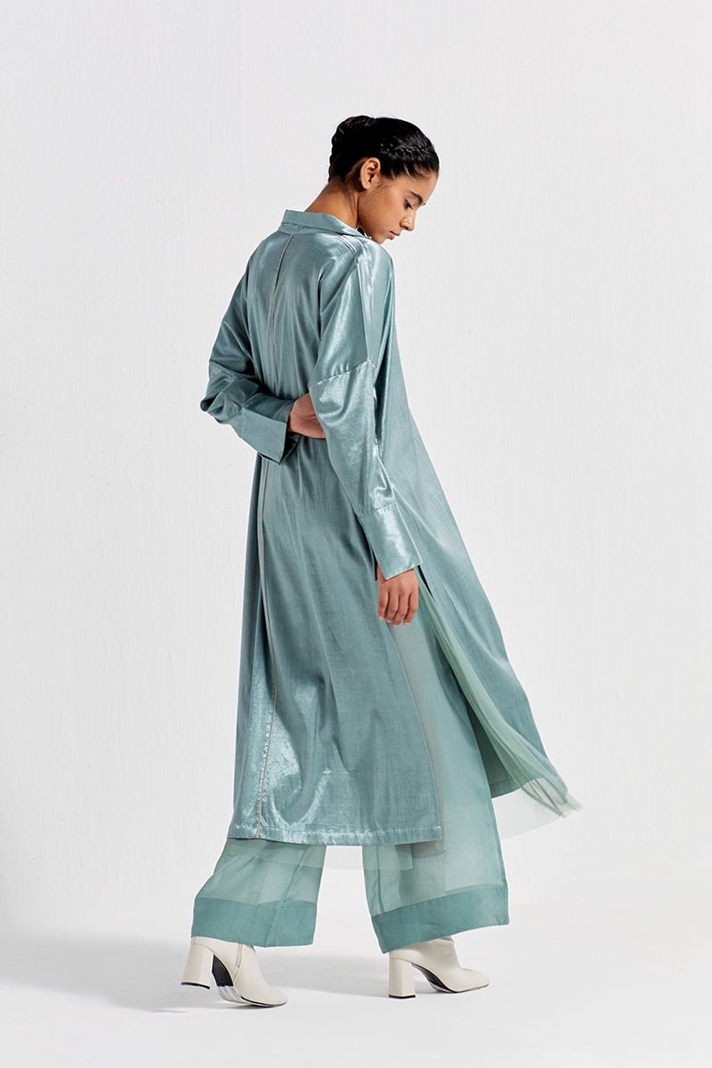 V-Neck Tunic Co-ord (Set of 2) - Jade - Three