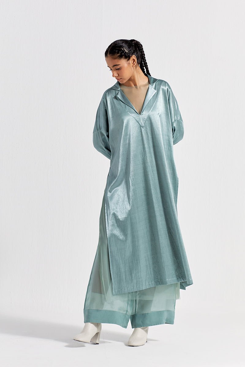 V-Neck Tunic Co-ord (Set of 2) - Jade - Three