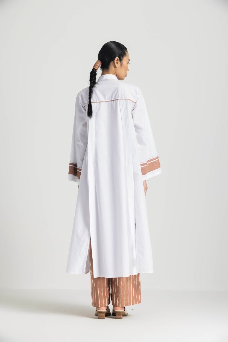 Wide Sleeve Shirt - White - Three