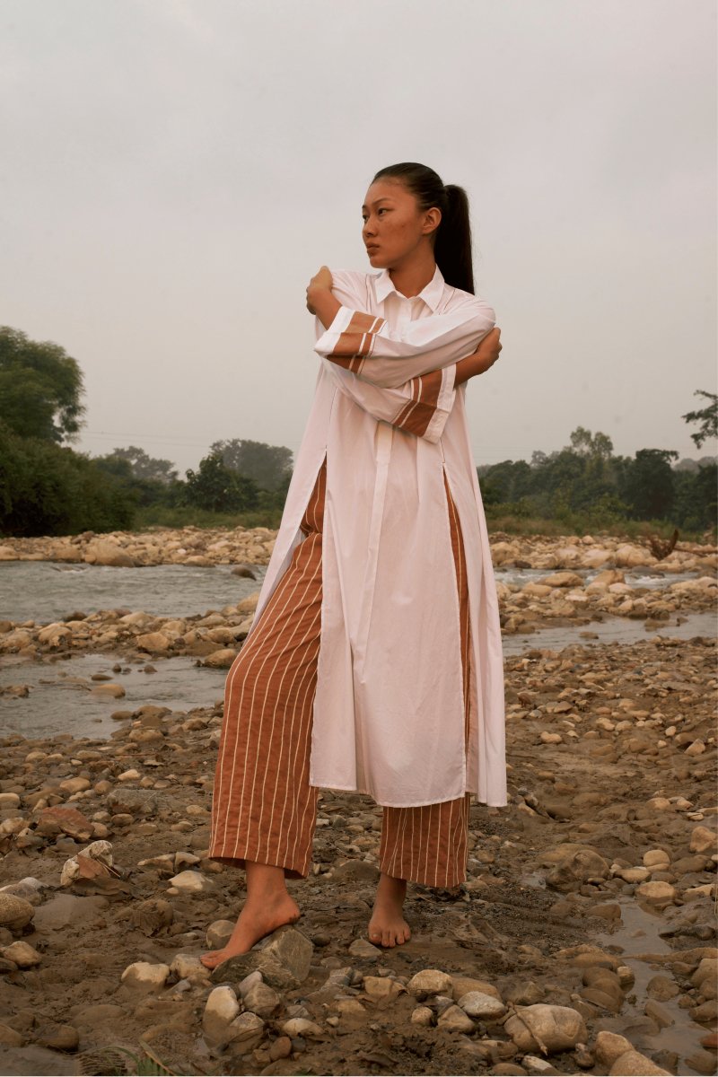 Wide Sleeve Shirt - White - Three